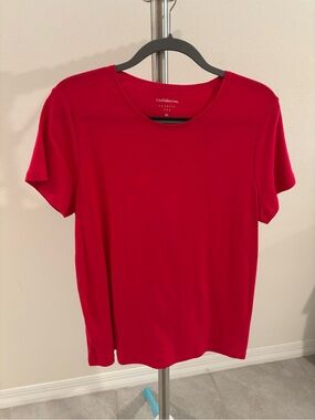 Kohl’s Croft and Barrow brand Bright Pink Scoop Neck Tee